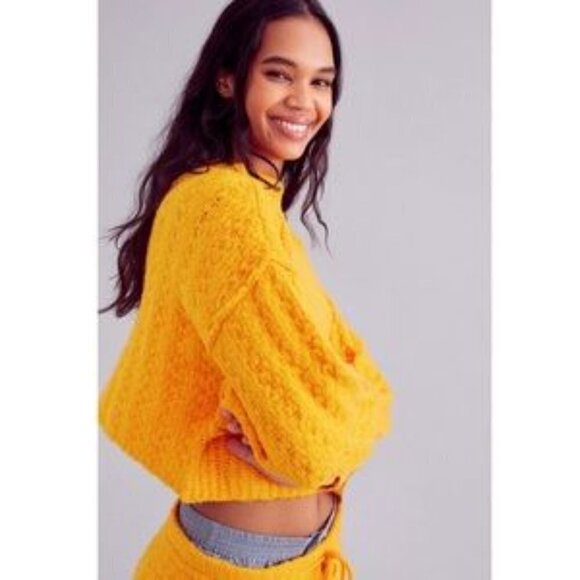 Urban Outfitters Adeline Mock Neck Sweater Orange Small - Picture 2 of 6